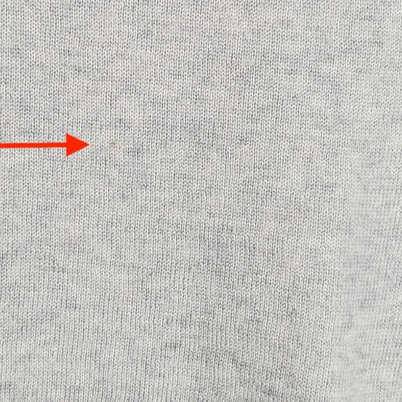 J. Crew 100% Merino Wool Lightweight V-Neck Sweater Heather Gray sz S Flawed - Picture 14 of 14